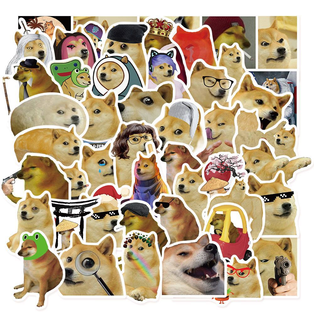 Phone Accessories For Kids - 50 szt. Śmieszne naklejki Doge MEME,