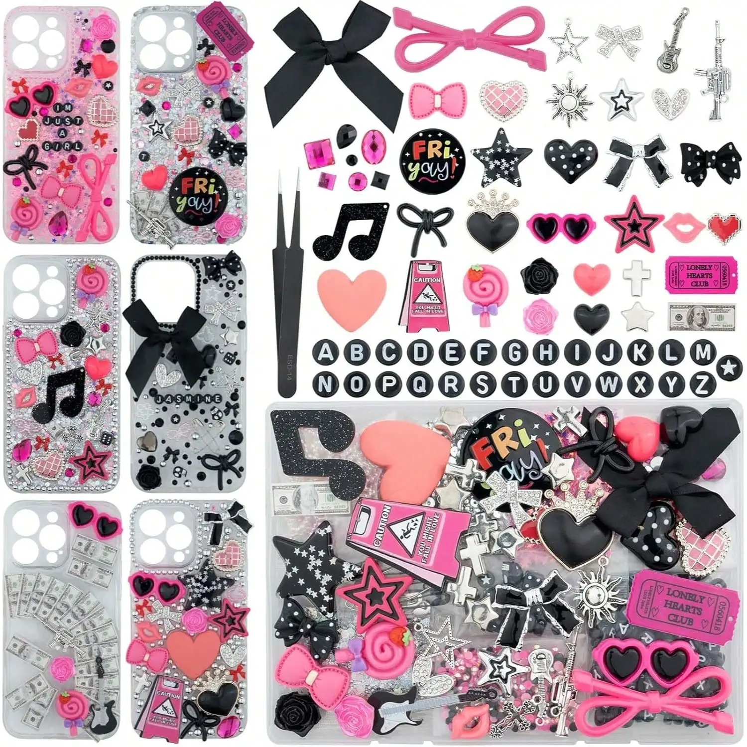 Phone Accessories Kit - 1050 szt. Zestaw ozdób do etui