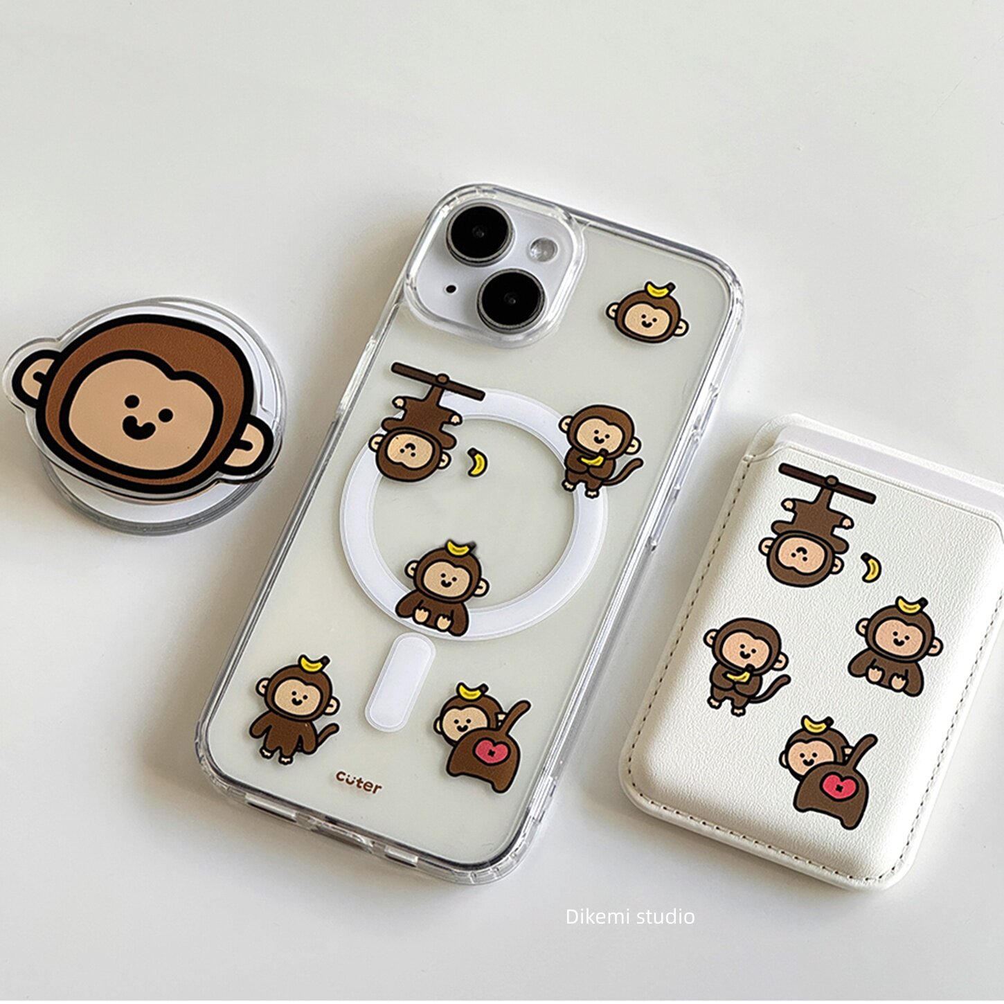 Phone Accessories Magnetic - Brązowy Banan Małpa Dziecięca Y2K INS