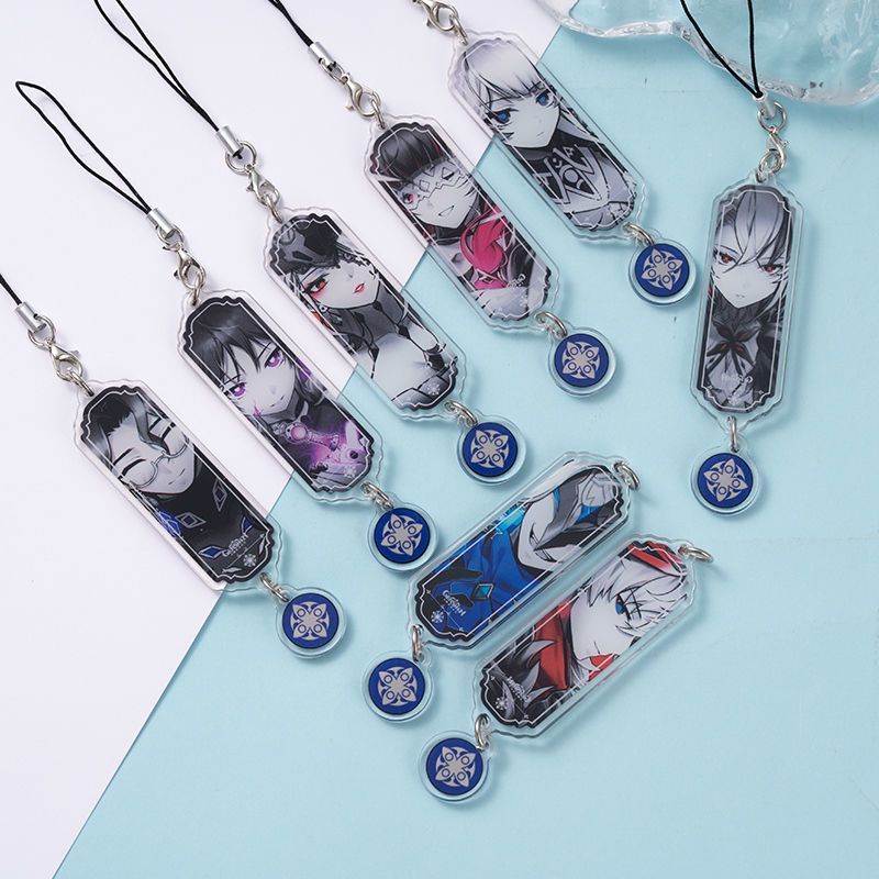 Phone Accessories Charms - 8 szt. Anime Breloczek Genshin Impact