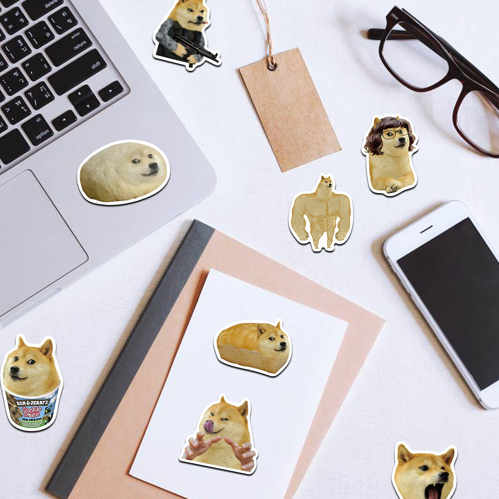 50 szt. Śmieszne naklejki Doge – Phone Accessories For Kids recenzja i cena