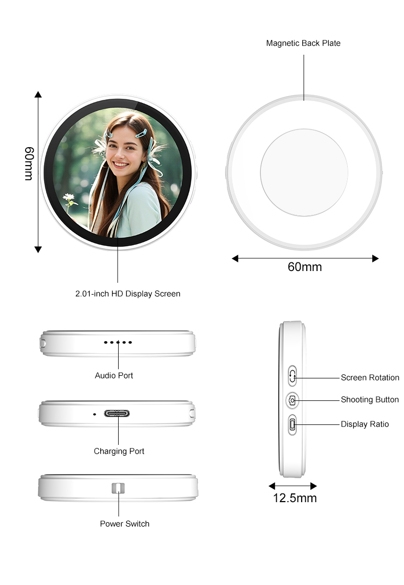 Magnetyczny monitor do selfie, – Phone Accessories Video recenzja i cena