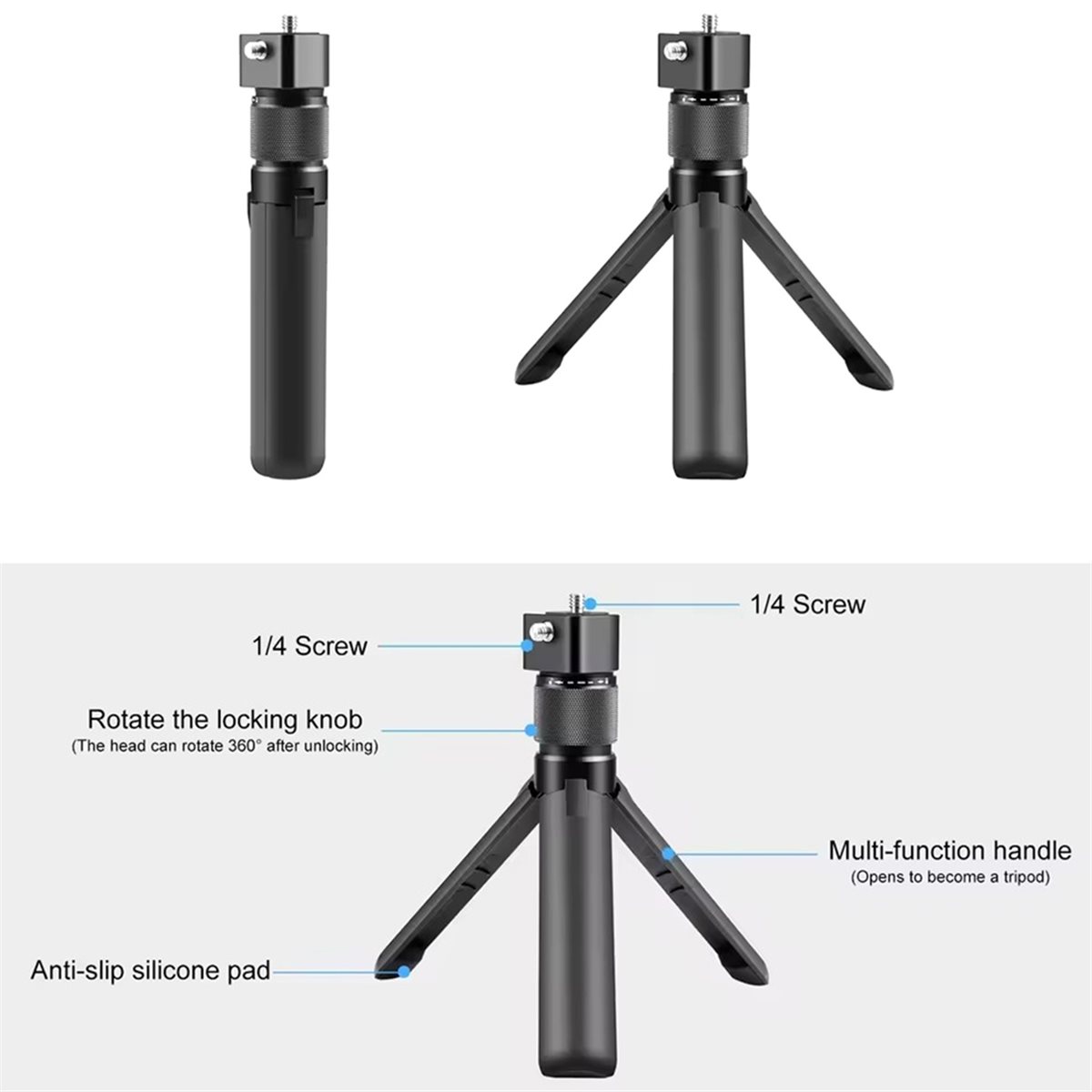 N05R Obrotowy uchwyt, statyw b – Selfie Stick Tripod recenzja i cena