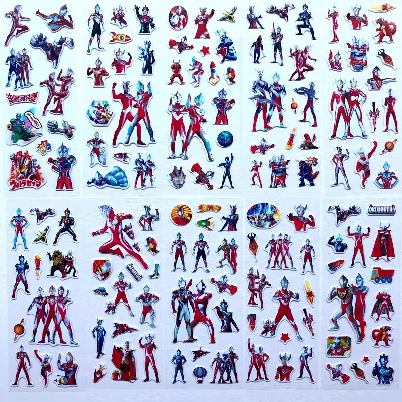 10 szt. Naklejki 3D z Ultraman – Phone Accessories For Kids recenzja i cena